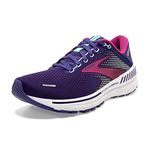 Brooks Women's Adrenaline Gts 22 Sneaker, Navy Yucca Pink, 7 UK