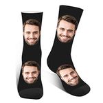 Amlion Custom Personalised Photo Crew Socks for Men Women Unisex-Print Your Face Photo Socks