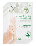 Niju Aroma Relaxing Hand Masks | 5 Pairs / 10 Gloves to Moisturize, Soothe & Hydrate Dry Skin | Korean Beauty Care