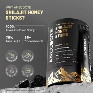 Anecdote Himalayan Shilajit Honey Sticks – Natural Energy Supplement