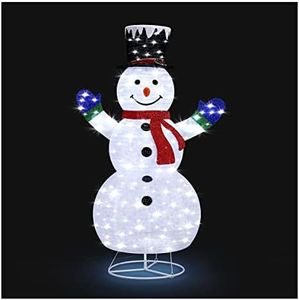 180CM 3D Christmas Snowman Light LED Lights Xmas Decor Indoor Outdoor Holiday New Year Party with 200 LED Bulbs