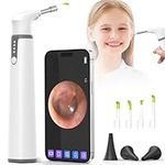 ScopeAround Wireless Otoscope Ear Camera, Ear Wax Removal Kit Camera with 6 LED Lights, 3.9mm 720P HD Visual Ear Scope for Kids, Adults & Pets, Compatible with Android/iPhone/iPad (White)