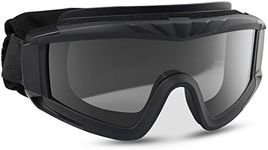 xaegistac Airsoft Goggles, ANSI Z87.1 Certified Tactical Safety Goggles Anti Fog Military Eyewear with 3 Interchangable Lens for Paintball Riding Shooting Hunting Cycling (Black)