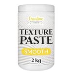 Creative Deco Modelling Paste Smooth Paste | 2 kg | White Fine Paste | Texture Paste Acrylic Paint Structural Paste Medium for Art Project, DIY, 3D Effect, Structure, Texture