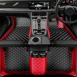 Aerfine Custom Car Floor Mats for for Audi,BMW,Cadillac,Mercedes Benz,Ford,Hyundai,KIA,Infiniti,Jeep,Jaguar,Lexus,Land Rover,Toyota,Nissan,Volvo,VW,Porsche,Peugeot,Mazda,Mini (Red Black Beige)