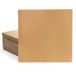 Hacaroa 50 Pack Corrugated Cardboard Sheets 1/10" Thick, 12" x 12" Flat Cardboard Inserts Square Cardboard Filler Pads for Mailing, Packing, Shipping, Craft, Brown