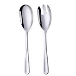 BISDARUN Salad Spoon and Fork Set Stainless Steel Salad Servers Set of 2, Silver Large Serving Spoon and Fork 30.5 cm/12 inches Length