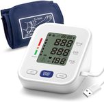 Blood Pressure Monitors UK Upper Arm Blood Pressure Machines for Home Use BP Monitor Large Cuff 8.7”-12.6” 2 * 99 Memory Accurate Results