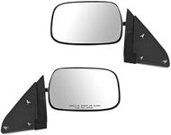 Manual Side View Mirrors Stainless Steel Pair Set for Chevy GMC Pickup Truck