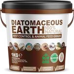 Diatomaceous Earth Powder Bucket Duster Pest Control Natural Insecticide Powder Bed Bug Killer, Mites Flea & Tick, Ant Killer, Crawling Insect Solution Non-Toxic DE Feed Grade (1kg)
