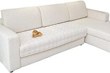 Eismodra Sectional Couch Covers,L Shape Sofa Slipcover Furniture Protector for Dogs Cats Pet Chaise Lounge 3 Cushion Couch Loveseat,White 36 x 70 inches (Only 1 Piece)