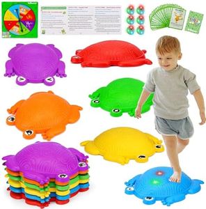 6 PCS Kids Stepping Stones Light Up Frog Balance Stones Outside Toys Ages 3-5 4-8 Plastic Jumping Step Stone Indoor Outdoor Sensory Play Toddler Obstacle Course Coordination Game 3 4 5 6 7 Year Old