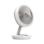 NUUK FOLDE Cordless & Rechargeable 7 Inch Personal Desk Fan | Compact Folding Fan | 4 Wind Speeds | BLDC Fan with 17 Hour Run Time | Super Silent Charging Fan | Perfect for Home, Office & Kitchen