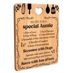 Auntie Gifts, Auntie Birthday Gifts, Best Auntie Gifts, Special Auntie Gifts from Niece Nephew, Auntie Cutting Board, Auntie Christmas Gifts, 'Recipe for A Special Auntie '.