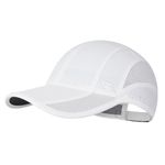 GADIEMKENSD Quick Dry Sports Hat UPF50+ Lightweight Breathable Soft Outdoor Running Cap Women Baseball Caps (Pure White, L)