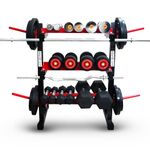 DREAM FIT 3in1 Storage Rack for home gym - 3-tier dummbbell rack: accomodates weights, barbells and dumbbells for home gym setup