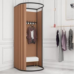 WUGCHDA Clothing Store Fitting Room, Portable Dressing Room for Boutique, Movable Changing Room with Shading Curtain, Temporary Mobile Prvacy Protection Dressing Room, 78 X 39 X 37in