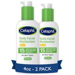 Cetaphil Fragrance Free Daily Facial Moisturizer, SPF 15, 4-Ounce Bottles (Pack of 2)