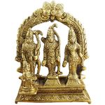 ELITE Brass Idol - Lord Rama Laxman And Sita, Standard, Golden, 1 Piece