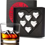 Gifts for Men Him,Heart-Shaped Whiskey Stones,Valentines Day Unique Gifts for Him,Anniversary Birthday Gifts for Husband Boyfriend from Wife Girlfriend,Whiskey Gifts for Men Who Have Everything