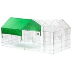 KCT Medium Apex Enclosed Roof Metal Pet Playpen Run for Dogs, Cats, Rabbits, Chickens and More