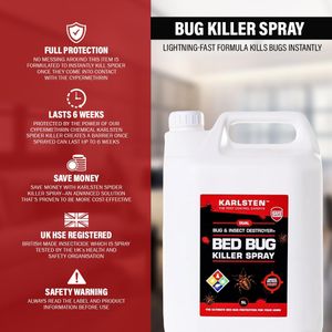 Karlsten Bed Bug Killer Spray – Ultra Strong Pest Control, 5 Litres