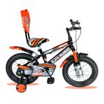 BLACK SHARK Aqua 14 Inches Bike for Kids Bike Brake | Bicycle for Boys & Girls | Frame | 90% Pre-Assembled | (Orange, 14 Inches)