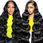 24 Inch 250 Density Body Wave HD Lace Front Human Hair Wigs 13x6 Lace Front Wigs Human Hair Pre Plucked Frontal Brazilian Virgin Human Hair Glueless Wigs Human Hair with Baby Hair