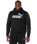 PUMA Men's Essentials Big Logo Fleece Hoodie Bt, Cotton Black, Large Big Tall