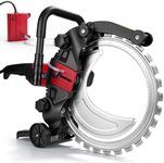 16" Electric Concrete Saw, 5000W Circular Saw Cutter with 12" Max Cutting Depth, Wet Disk Saw Cutter with Water Pump & Thickened Titanium Alloy Diamond Blade for Brick, Concrete, Marble, Rebar