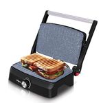 Wipro Elato BS207 1000 W Ceramic Grill Sandwich Maker with Temperature Control, Scratch Resistant, 180° Open Sandwich Griller, Auto Cutoff, Non Toxic BPA, PTFE & PFOA Free, 2 Year Warranty