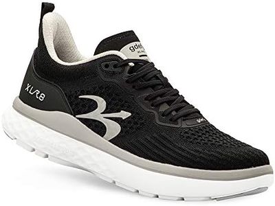 Gravity Defyer g-defy XLR8 Run Running Shoes for Women | Comfortable Orthopedic Shoes for Standing All Day | Patented VersoShock Technology | Wide Toe Box Black/Silver