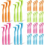 Kittmip 48 Pack Tick Removal Tool Tick Remover for Dogs, Cats and Humans Plastic Tick Puller Tick Grabber, 3 Sizes (Green, Rose Red, Orange, Blue)