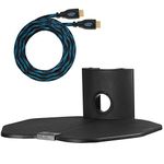 Cheetah Mounts AS1B Single Shelf TV Component Wall Mount 18x16-Inch Shelving Bracket Bundle with 15-Feet HDMI Cable