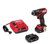 SKIL PWR CORE 12 Brushless 12V 1/4 Inch Hex Cordless Impact Driver Includes Two 2.0Ah Lithium Batteries and PWR Jump Charger - ID574402