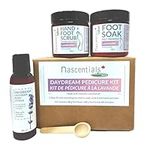 Nascentials Pedicure Kit 3 Step Set - Soak, Scrub and Moisturize Your Feet Made With Essential Oils (Lavender Daydream) Gift Set