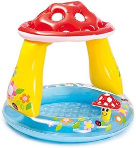 Intex Mushroom 1.02mx89cm Inflatable Kids Swimming Pool w/Sunshade Water Tub 1y+