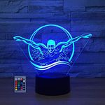 HPBN8 Ltd 3D Swimming Night Light USB Powered Remote Control Touch Switch Decor Table Desk Lamp 7/16 Color Changing Lights LED Table Lamp Xmas Home Love Brithday Room Decoration