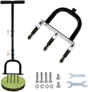 Lawn Aerator Aerator for Lawn, 2-in-1 Lawn Aerator, Scarifier, Manual Lawn Aerator Coring, T-Handle Lawn Aerator Scarifier Heavy Duty Lawn Woodpecker Lawn Aerating for Yards