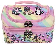 Fringoo® Multi-Compartment Kids Lunch Bag Thermal Insulated Cooler Bag School Nursery Double Decker Food Snacks Carrier (Unicorn Team)