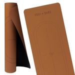 Yogi Bare Non-Slip Ever Grip Yoga Mat - 180cm x 66cm | Large Eco, Natural & Thick Rubber Yoga Mat | Lightweight & Compact Home Gym Fitness, Pilates Exercise & Stretching Accessories | Warm Sand