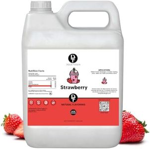 Dolce Flav Strawberry Extract - 1 Gallon Water-Soluble Multipurpose Flavoring Ideal for Baked Goods, Beverages, Coffee, Desserts & Ice Cream - Strawberry Essence Perfect for Weight Management