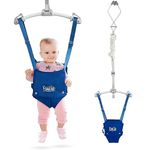 FUNLIO Baby Door Jumper for 6-24 Months (with Door Clamp), Baby Jumper Doorway with Strong Spring & Adjustable Strap, Portable Infant Door Bouncer, Easy to Assemble, Bearing 18 KG, CE & CPC Certified