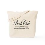 CafePress Book Club Tote Bag Natural Canvas Tote Bag, Reusable Shopping Bag