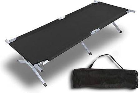 PUNJAN Foldable Bed Heavy Duty Lightweight Folding Camping Cot Bed, Foldable Portable Sleeping Cot for Adult, Patio, Beach, Hiking, Camping, Travel, Office Nap, Outdoor, Indoor