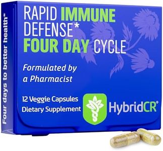 HybridCR Rapid Immune Support Supplement Pharmacist Formulated Natural Herbal Formula to Immunity Boost Response Gluten-Free Natural Cold Remedy | 12 Capsules in 4 Day Dose Pack