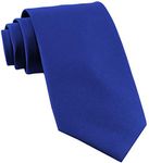 LUTHER PIKE SEATTLE Extra Long Ties For Men Woven Big and Tall Tie Mens Ties : XL Solid Color Necktie (Royal Blue)