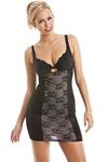 Camille Womens Ladies Black Body Fitting Under Bust Body Shaper Light Control Full Slip Dress 14-16