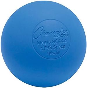 Champion Sports Colored Lacrosse Balls: Blue Official Size Sporting Goods Equipment for Professional, College & Grade School Games, Practices & Recreation - NCAA, NFHS and SEI Certified - 1 Pack