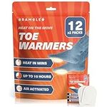Bramble 24 Toe Foot Warmers (12 Pairs), Feet Warmers for Women and Men - Heat Pads for Feet - Hiking, Golf, Football - 8 Hours of Heat